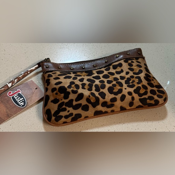 Justin Boots Cheetah Print Crossbody NWT - Picture 8 of 10